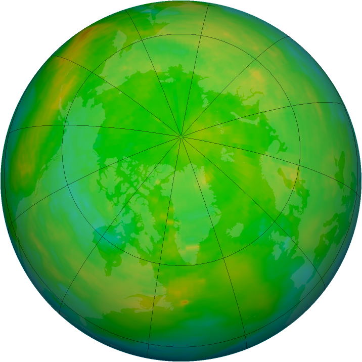 Arctic ozone map for 03 June 1993